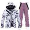 Nuevo Traje de Esquí traje para Hombre y Mujer Ropa de Trabajo Cálido Engrosado Estilo Coreano Snowboard Doble Tabla Snowboard Set de Pantalón