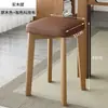 Banqueta Quadrada Cadeira de Jantar, Banqueta Doméstica, Cadeira de Madeira Maciça, Mesa de Jantar Minimalista Moderna, Confortável para Sentar por Longos Períodos, Empilhável, Sofá de Luxo Leve