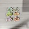 Pinza de Flor Estilo Coreano 2026 para Mujer, Pinza de Tiburón Doble Flor de Acrílico, Elegante Accesorio para el Cabello para Medio Recogido, Pinza de Cabello Fresca y Dulce