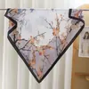 Novo lenço quadrado vintage paisley 90cm mais vendido, lenço de seda artificial, lenço fino color-blocking para a cabeça, lenço versátil, xale decorativo
