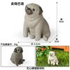 Simulación mini león boxeador perro perro de piel de tiburón golden retriever perro mascota modelo de animal juguete para niños adornos de pastel carnoso
