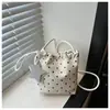 Bolsa Saco de Bolinhas de Nicho, Nova Tendência de Outono, Bolsa de Ombro Casual Versátil, Bolsa Transversal Compacta e Leve
