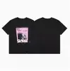 Hip-Hop Americano High Street Holgadas Estampadas con Letras Camisetas de Pareja para Hombre y Mujer Tendencia de Moda de Verano Cuello Redondo Mangas Cortas