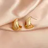 Brincos de Metal Europeus e Americanos Transfronteiriços Brilhantes Tridimensionais em Forma de Gota de Água Moda para Mulheres Brincos de Alta Qualidade Estilo Versátil para o Dia a Dia Brincos Venda por Atacado