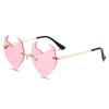 Gafas de sol transfronterizas europeas y americanas 2024, gafas de sol sin marco con forma, nuevas gafas de sol personalizadas con forma de diablito, tendencia personalizada