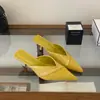 Zapatos tipo mule de tacón de aguja con punta fina estilo francés Chuyuji para mujer, nuevos de verano 2026, versátiles sin cordones, de punta cerrada