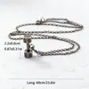 Comercio Exterior Europeo y Americano Moda Fitness Transfronteriza Acero de Titanio Plata Antigua Chapada Colgante de Mancuerna Collar para Hombres y Mujeres