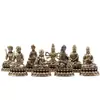Figuras de Escritorio de los Ocho Bodhisattvas Guardianes: Samantabhadra, Vairocana, Manjushri, Ksitigarbha, Avalokiteshvara y Amoghasiddhi