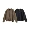 Sin marca Cardigan de Punto Retro Estilo Japonés Básico para Hombre Top de Punto para Abrigo Otoño e Invierno M95404