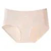 Roupa íntima feminina invisível, sem costura, 100% algodão, cintura média, antibacteriana 10A, com reforço estendido, algodão grau A, disponível em tamanhos grandes, atacado