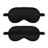 Máscara de Ojos Negra Anti-Seda Bordada Personalizada para Viaje, Máscara de Dormir de Satén con Compresa Fría y Caliente, Máscara de Ojos Imprimible con Logo