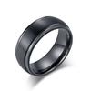 Anel Masculino de Aço Titânio Amazon Preto Fosco Moderno Masculino Simples Joia de Mão Outlet de Fábrica de Origem