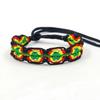 Pulsera de cuerda tejida a mano de colores europeos y americanos, nueva, 2022, para fiestas navideñas, estilo étnico corrugado colorido
