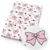 Mantel de Tela Impermeable de Algodón Poliéster Estampado Plano con Lazo Lindo, Forro Tejido a Mano, 1Yc53085