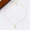 Minimalista Versátil Versátil Perla de Helado Zircón Colgante Cadena para Clavícula Simple Estilo Ins Moda Cadena Ligera de Lujo para Mujer