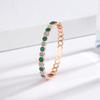 Pulsera Cruzada Europea y Americana de Miel de Esmeralda Panal Diamante de Barro Acero de Titanio para Mujer Pulsera de Acero Inoxidable de Alta Gama Versátil Joyería de Celebridad de Internet