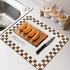 Tapete Drenante para Fregadero de Cocina Tapete Aislante de Calor para Vajilla Absorbente y de Secado Rápido Posavasos Doméstico Resistente al Frote Prueba de Aceite Secado sin Lavado Manteles Individuales para Encimera