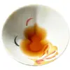 Taza de té de cerámica pintada a mano con diseño de hoja de albaricoque y calabaza, taza de té personal para beber té, trae riqueza y fortuna