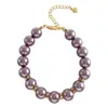 Pulseira de Pérolas de Cristal Dopamina Colorida Mista Transfronteiriça para Mulheres, Nicho de Luxo Leve, Moda Exquisita, Sensação de Alto Padrão, Pulseira de Verão