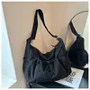 Bolsa de tela de comercio exterior 2026 verano nueva moda nicho plisada bolsa tote gran capacidad para ir al trabajo hombro bandolera bolso moderno