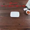 Tigela de Arroz Branco Espessa Prato Retangular para Lanches Prato para Churrasco Prato de Toalha Prato Plástico Melamina Imitação de Porcelana Louça