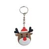 Colgante de plástico de ciervo navideño, adornos de plástico para coche navideño, llavero de campana navideña, decoraciones para árbol de Navidad,