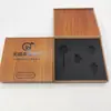 Empaque de Terminal Caja de Madera Almacenamiento Soporte Interior Impresión de Logo Música para Coche Tapa abatible Caja de Empaque USB Digital