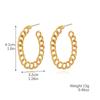 Aretes Europeos y Americanos Transfronterizos de Amazon en forma de C 25 Comercio Exterior Simples Aretes de Tuerca Metálicos con Gota de Agua Aretes Metálicos Lisos Exagerados