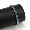 Pulseira Colorida Elegante Europeia e Americana Zircônia Banhada a Cobre Venda Quente Transfronteiriça Moda Luxo Acessível Versátil Corrente de Tênis Hip-hop Atacado