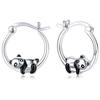 Pendientes de panda de animales lindos transfronterizos europeos y americanos de Amazon, gota de aceite, dibujos animados, moda, hebilla de oreja para mujer, simple