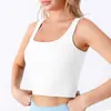 Camiseta Deportiva sin Mangas de Espalda en I con Copas Fijas para Mujer con Almohadillas en el Pecho, Ropa de Yoga, Ropa Interior, Top de Fitness para Pilates Yoga