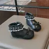Botas para Niña 2026 Otoño/Invierno Nuevas Moda Estilo Coreano Botines de Encaje Cortos para Bebés y Niños Pequeños Suela Suave Versátiles Botas de Princesa
