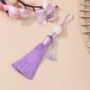 8cm Flor de Loto de Tres Capas Borla Hecha a Mano DIY Colgante para Teléfono Colgante para Interior de Coche Accesorio para Bolso Decoración Colgante Modelo al por Mayor