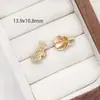 Pingente de Árvore de Natal Exquisito com Fecho de Caracol de Duas Pérolas Coloridas Acessórios de Base Vazia DIY Colar de Pérolas Pulseira Joias