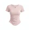 Novidade de Verão Estilo High-End Tops Fitness de Manga Curta, Justos ao Corpo, Secagem Rápida, Treinamento, Corrida ao Ar Livre, Esportes, Roupas de Yoga para Mulheres