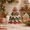 Nuevo Adorno Navideño con Borde Acrílico Hombre de Jengibre Decoración para Árbol de Navidad Adorno Colgante Manualidades Navideñas
