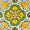Azulejos Pequeños de Flores Amarillas 100X100 Azulejos de Flores Brillantes Esmaltados Mediterráneos Azulejos de Pared para Friso de Cocina Lavabo