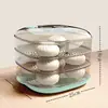 Caja de Cocción al Vapor Calentadora Específica para Horno de Microondas, Vaporera Transparente de Grado Alimenticio para Panecillos Calientes con Tapa, Aparato Multifuncional para Calentar Platos para Uso Doméstico