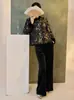 Invierno Nuevo Elegante de Gama Alta Versátil Cálido Chaqueta Bordada Nuevo Estilo Chino Estilo Nacional Chaqueta de Algodón para Mujer Nx050
