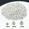 Ouro Real 18K Banhado Ouro Branco Espesso Cor Prata Conservação de Cor Silicone Contas de Posicionamento Pingente Pingente Acessórios para Joias DIY