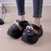 Calzado Exterior Grueso de Dibujos Animados con Suela Gruesa Zapatos Cueva Tacón Súper Alto para Mujer 9.5CM Vestido de Verano Chanclas Baotou de Playa