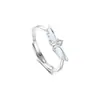Anillos de Alitas de Ángel para Pareja en Stock Tendencia de Tiktok Anillos Ajustables Regalo para Novia