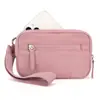 Nueva Cartera de Pulsera para Mujer Amazon, Cartera Acolchada de Nailon con 3 Cremalleras, Espacio para Tarjeta de Viaje