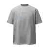 Camiseta de Manga Corta para Hombre con Bordado de Letras Decoradas con Remaches, Marca de Verano de Moda, Corte 3D, Top Personalizado de Manga Media con Cuello Redondo