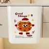 Cubo de basura de cocina para colgar en la pared para uso doméstico, cubo de almacenamiento de residuos de cocina, papelera colgante para baño sin taladro, papelera que no requiere agacharse
