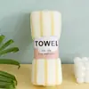 Toalha de Veludo Coral Atacado Pacote com Cinco Toalha Absorvente Listrada Espessa Criptografada Toalha de Rosto Listrada Cor Presente Bem-Estar