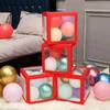 Caja de globos transparente caja sorpresa de cumpleaños propuesta confesión diseño de fiesta caja de letras LOVE rojo neto BABY