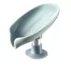 Porta jabón con ventosa para pared sin taladro, estante de drenaje con forma de hoja de loto, no acumula agua, almacenamiento doméstico en stock