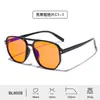 Gafas de Nuevo Producto Transfronterizas Bloqueo del 99% de Luz Azul Estilo Piloto Retro Doble Puente Casual Rojas para Hombres Lentes de PC Gafas para Videojuegos