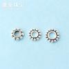 Separador de plata S925 redondo chino plata vintage arandela de rueda estrella Luna pulsera DIY accesorios de plata